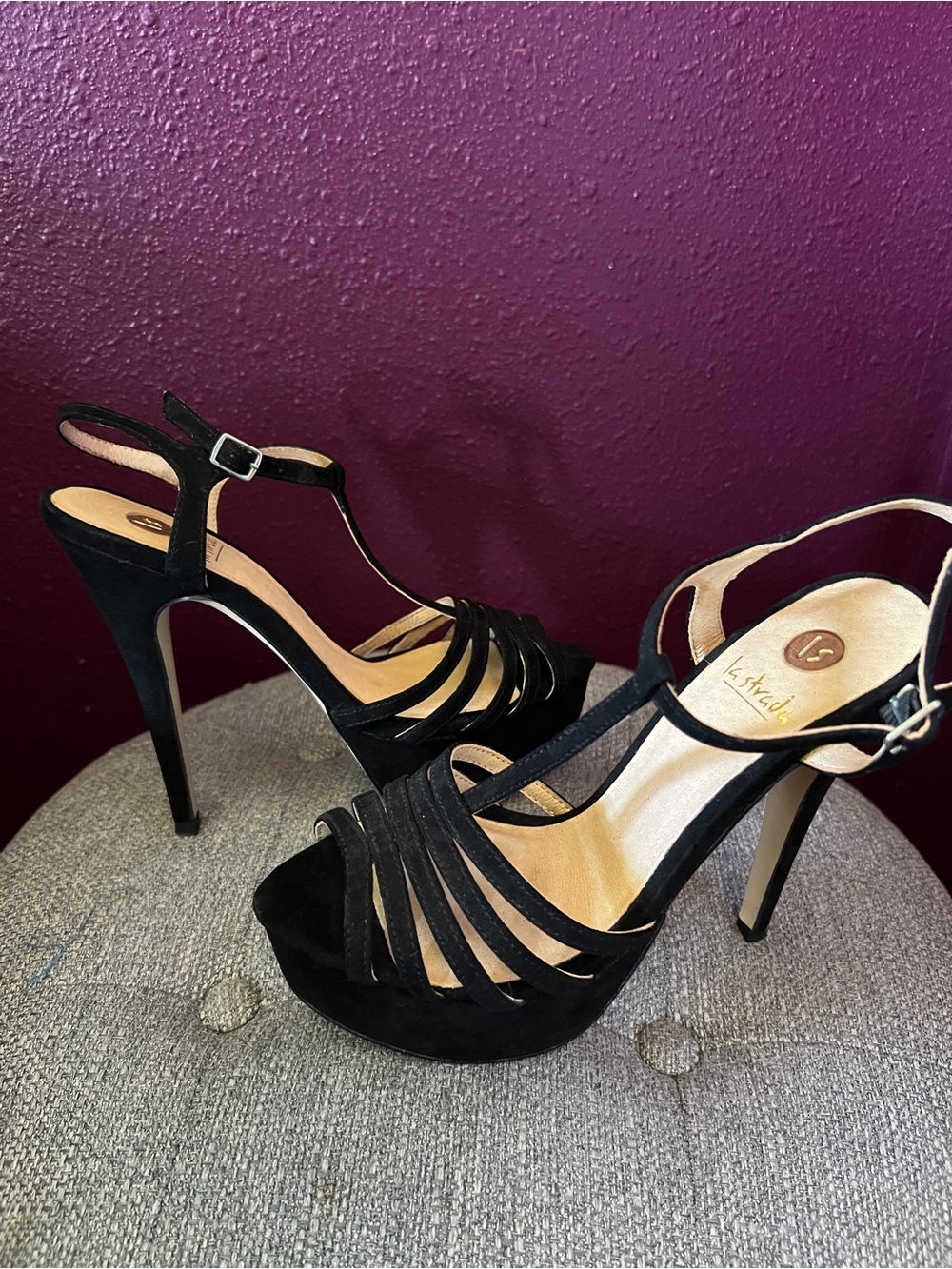 Black High Heel Stiletto La Strada New - Women's Elegant Evening Shoes size 37